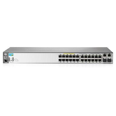Hewlett Packard Enterprise N E2620-24 PPoe+ Switch J9624A-RFB – Reacondicionado