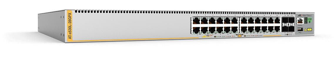 Allied Telesis AT-x530L-28GPX-50 Gestionado L3+ Gigabit Ethernet (10/100/1000) Energía sobre Ethernet (PoE) 1U Gris