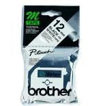 Brother Labelling Tape - 12mm, Black/White, Blister cinta para impresora de etiquetas M