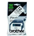 Brother Labelling Tape - 12mm, Black/White, Blister cinta para impresora de etiquetas M