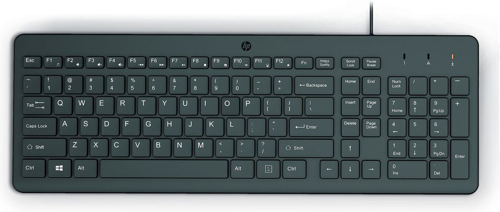 HP 150 USB-A Wired Keyboard teclado Universal Negro
