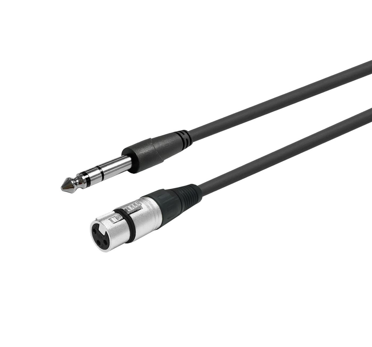Vivolink PROAUDXLRFJACKS3 cable de audio 3 m XLR 6,35mm Negro