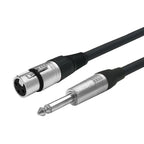 Vivolink PROAUDXLRFJACK3 cable de audio 3 m XLR 6,35mm Negro