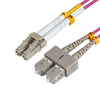 Microconnect Fiber Patch Cable - LC/UPC-SC/UPC 8m OM4 Cable de fibra óptica e InfiniBand Violeta