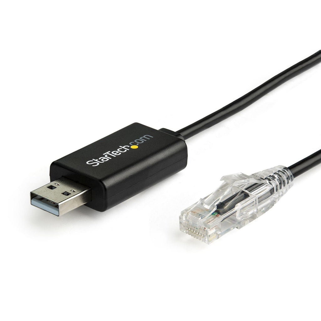 StarTech.com ICUSBROLLOVR cambiador de género para cable RJ-45 USB 2.0 Type-A Negro