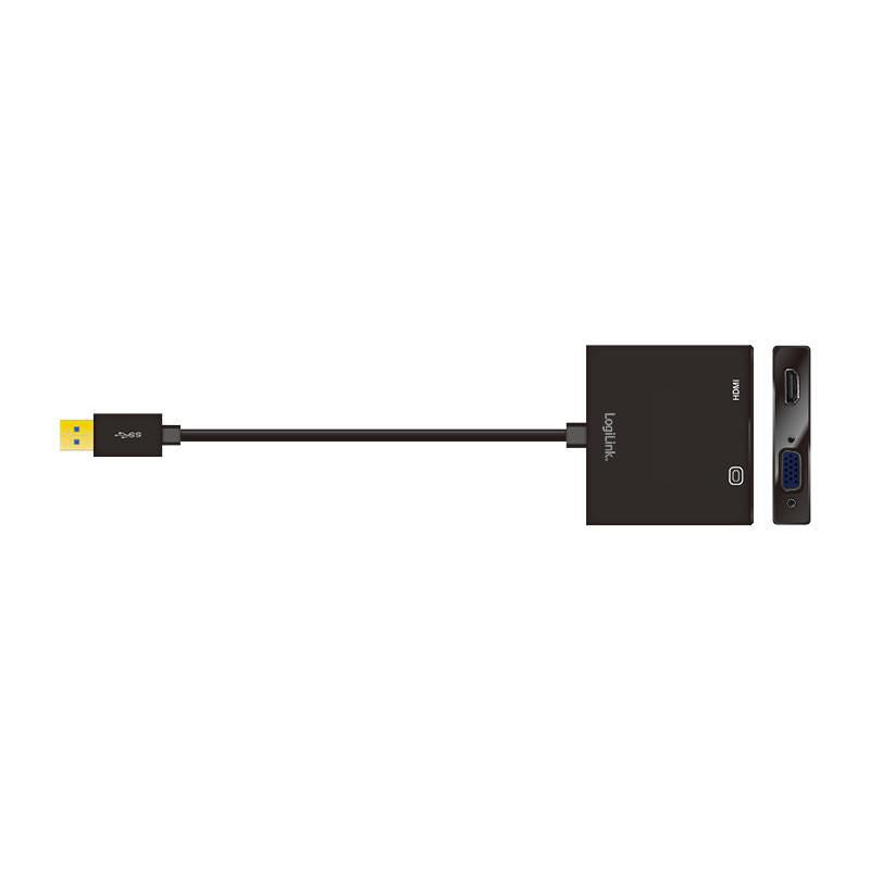 LogiLink UA0234 Adaptador gráfico USB 1920 x 1080 Pixeles Negro