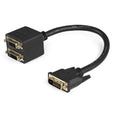 StarTech.com DVISPL1DD cable DVI 0,3 m 2 x DVI-D Negro