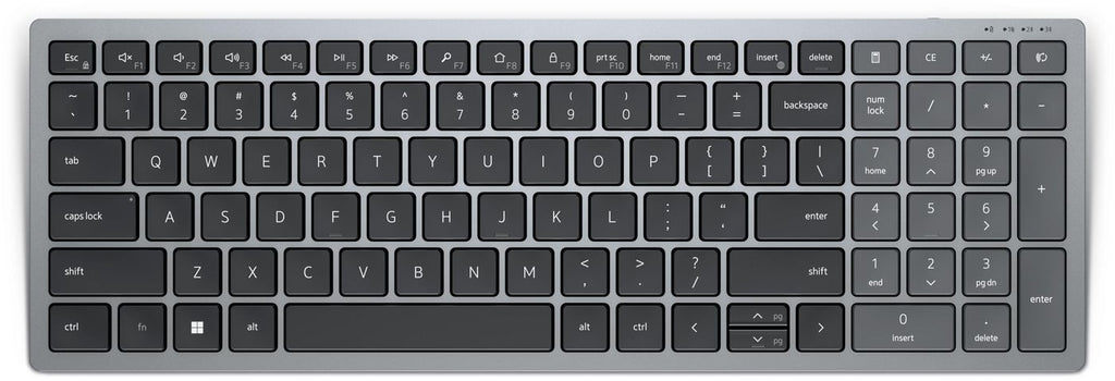 DELL KB740 teclado Oficina RF Wireless + Bluetooth Gris, Negro