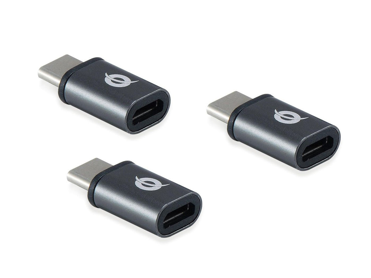 Conceptronic DONN05G cambiador de género para cable USB 2.0 Type-C USB 2.0 Micro Negro