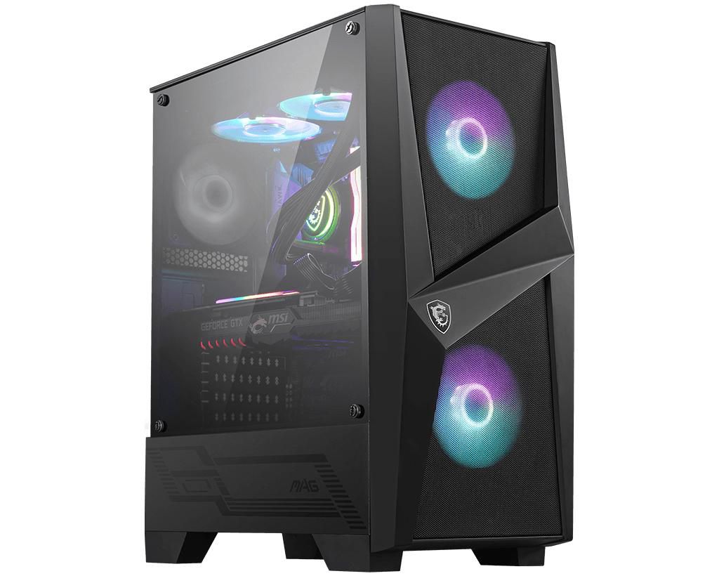MSI MAG FORGE 100R carcasa de ordenador Midi Tower Negro, Transparente