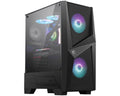 MSI MAG FORGE 100R carcasa de ordenador Midi Tower Negro, Transparente