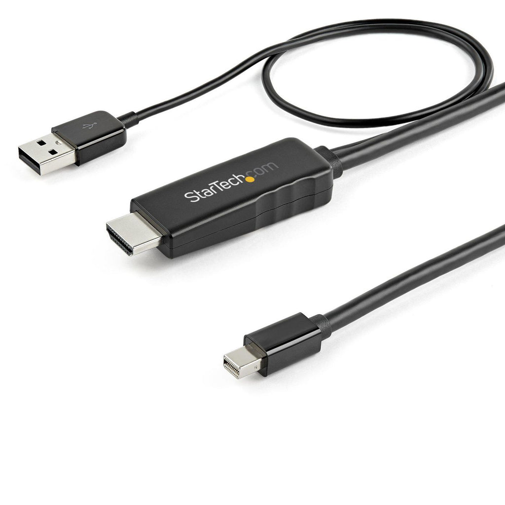 StarTech.com HD2MDPMM2M adaptador de cable de vídeo HDMI tipo A (Estándar) Negro
