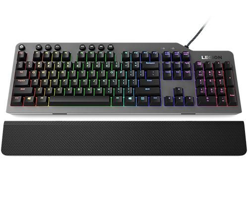 Lenovo Legion K500 teclado Juego USB QWERTY Inglés de EE. UU. Negro, Gris