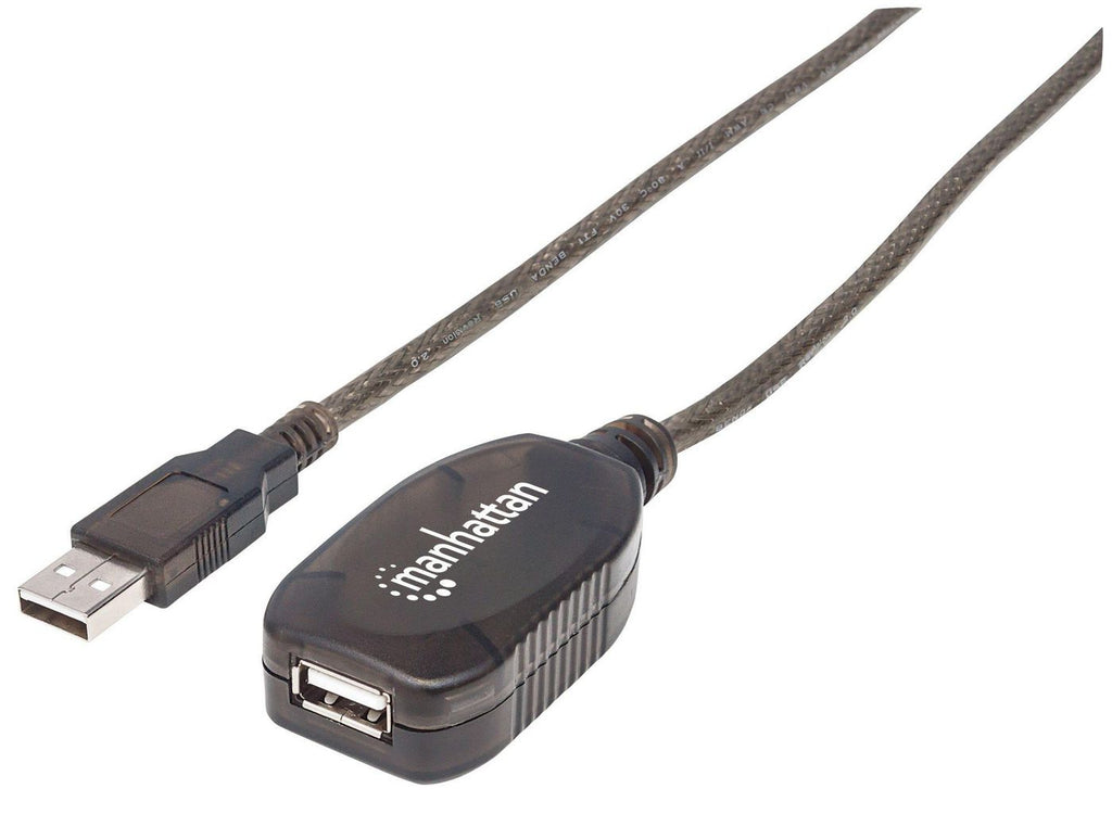 Manhattan 152365 cable USB USB 2.0 15 m USB A 0,48 Gbit/s Plata