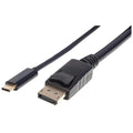 Manhattan 152464 adaptador de cable de vídeo 2 m USB Tipo C Negro