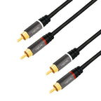 LogiLink CA1201 cable de audio 0,5 m 2 x RCA Negro