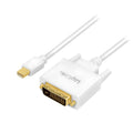 LogiLink CV0137 adaptador de cable de vídeo 1,8 m Mini DisplayPort DVI Blanco