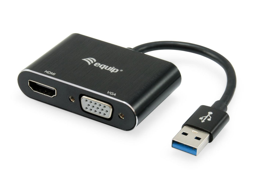 Equip 133386 Adaptador gráfico USB 1920 x 1080 Pixeles Negro