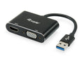 Equip 133386 Adaptador gráfico USB 1920 x 1080 Pixeles Negro