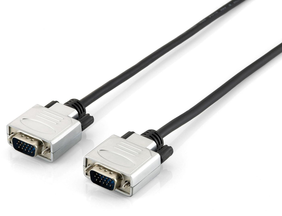 Equip 118865 cable VGA 15 m VGA (D-Sub) Negro, Plata