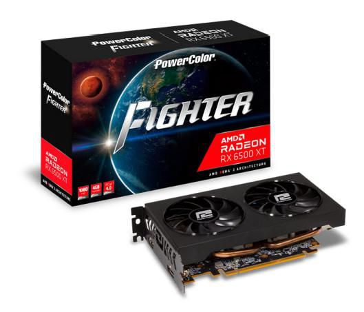 PowerColor Graphics Card Amd Radeon Rx AXRX 6500XT 4GBD6-DH/OC