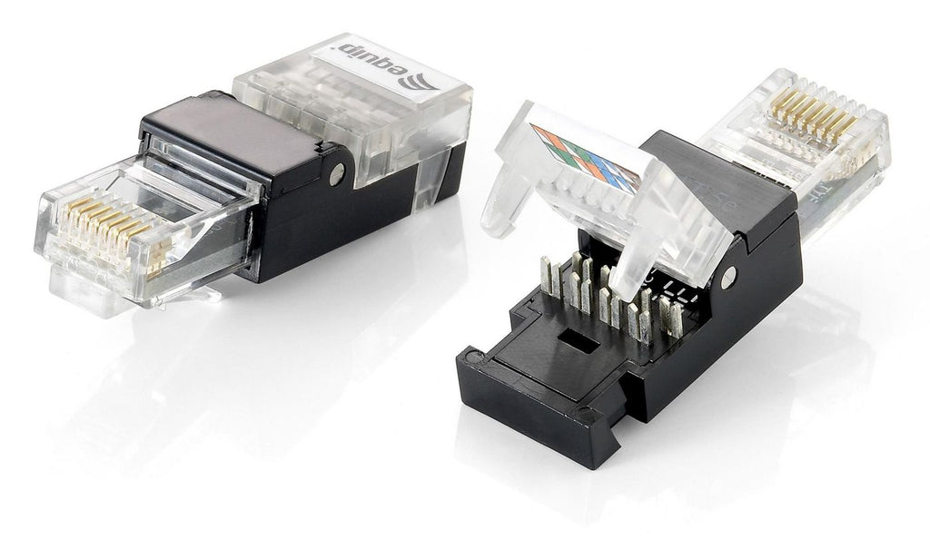 Equip 121165 conector RJ-45 Negro, Transparente