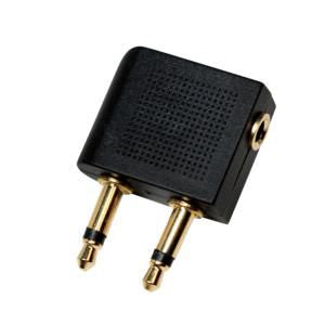 LogiLink CA1089 cambiador de género para cable 2x 3.5mm 1x 3.5mm Negro