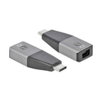 Techly IADAP USBC-MDP4K60 Adaptador gráfico USB 3840 x 2160 Pixeles Negro, Plata