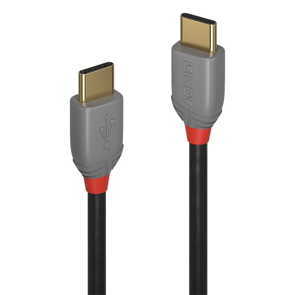 Lindy 36870 cable USB USB 2.0 0,5 m USB C 0,48 Gbit/s Negro, Gris