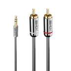 Lindy 35336 cable de audio 5 m 3,5mm 2 x RCA Antracita