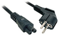 Lindy 5m, CEE 7/7 - IEC 320 C5 Negro CEE7/7 C5 acoplador