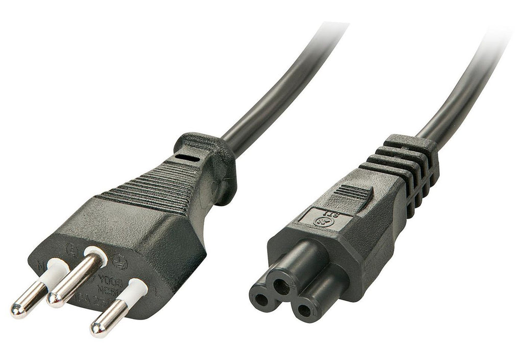 Lindy 30412 cable de transmisión Negro 2 m C5 acoplador