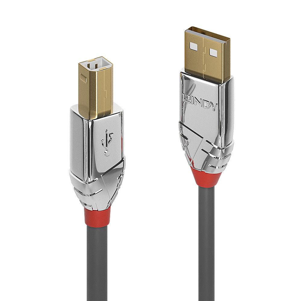 Lindy 36644 cable USB USB 2.0 5 m USB A USB B 0,48 Gbit/s Gris