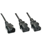 Lindy 30363 cable de transmisión Negro 1 m C14 acoplador Acoplador C13 2 x