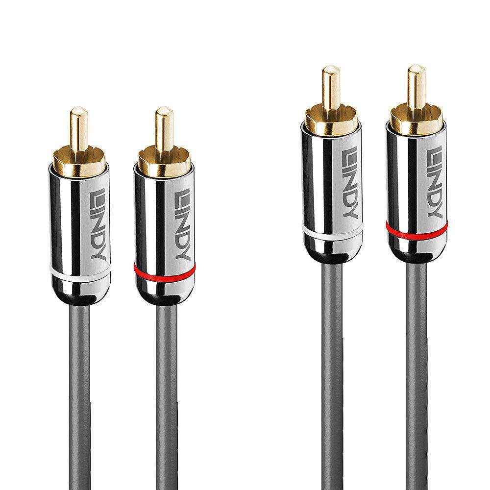 Lindy 35346 cable de audio 2 m 2 x RCA Antracita