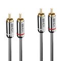 Lindy 35346 cable de audio 2 m 2 x RCA Antracita