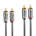 Lindy 35346 cable de audio 2 m 2 x RCA Antracita