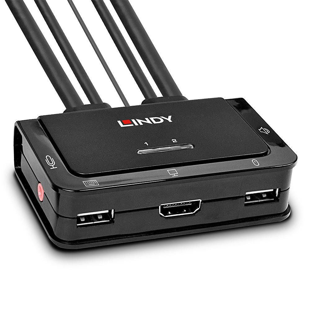 Lindy 42340 interruptor KVM Negro