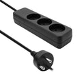 Microconnect MC-GRU0301DKB base múltiple 1 m 3 salidas AC Negro