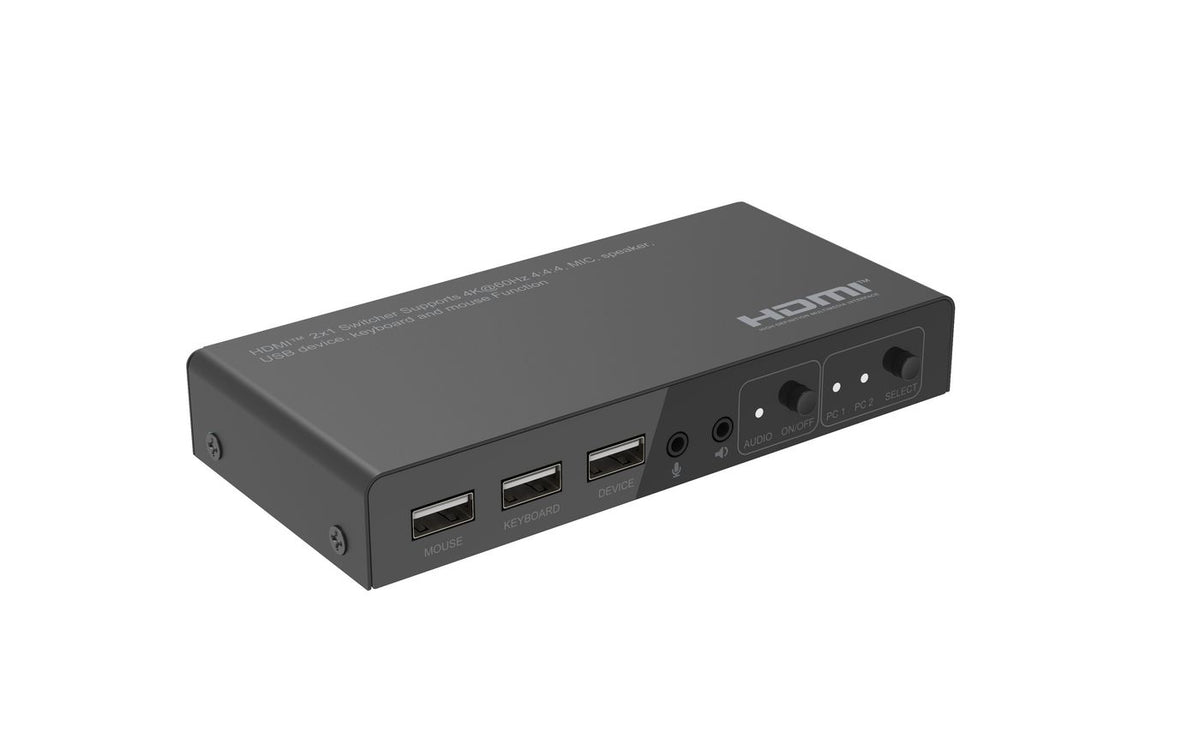Microconnect MC-HDMIKVM0201-4K interruptor KVM Negro