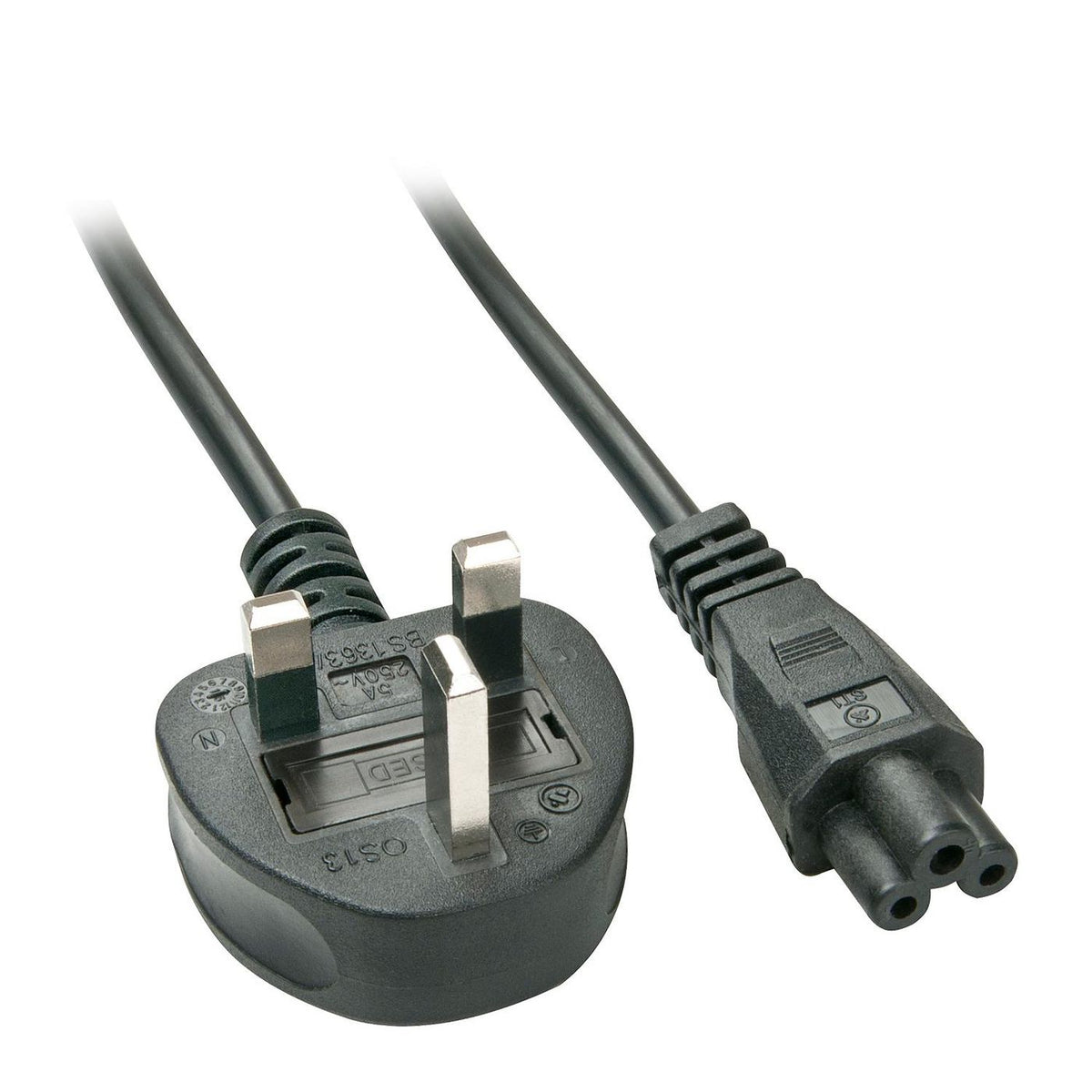 Lindy 30409 cable de transmisión Negro 2 m C5 acoplador