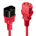 Lindy 30478 cable de transmisión Rojo 2 m C14 acoplador C13 acoplador
