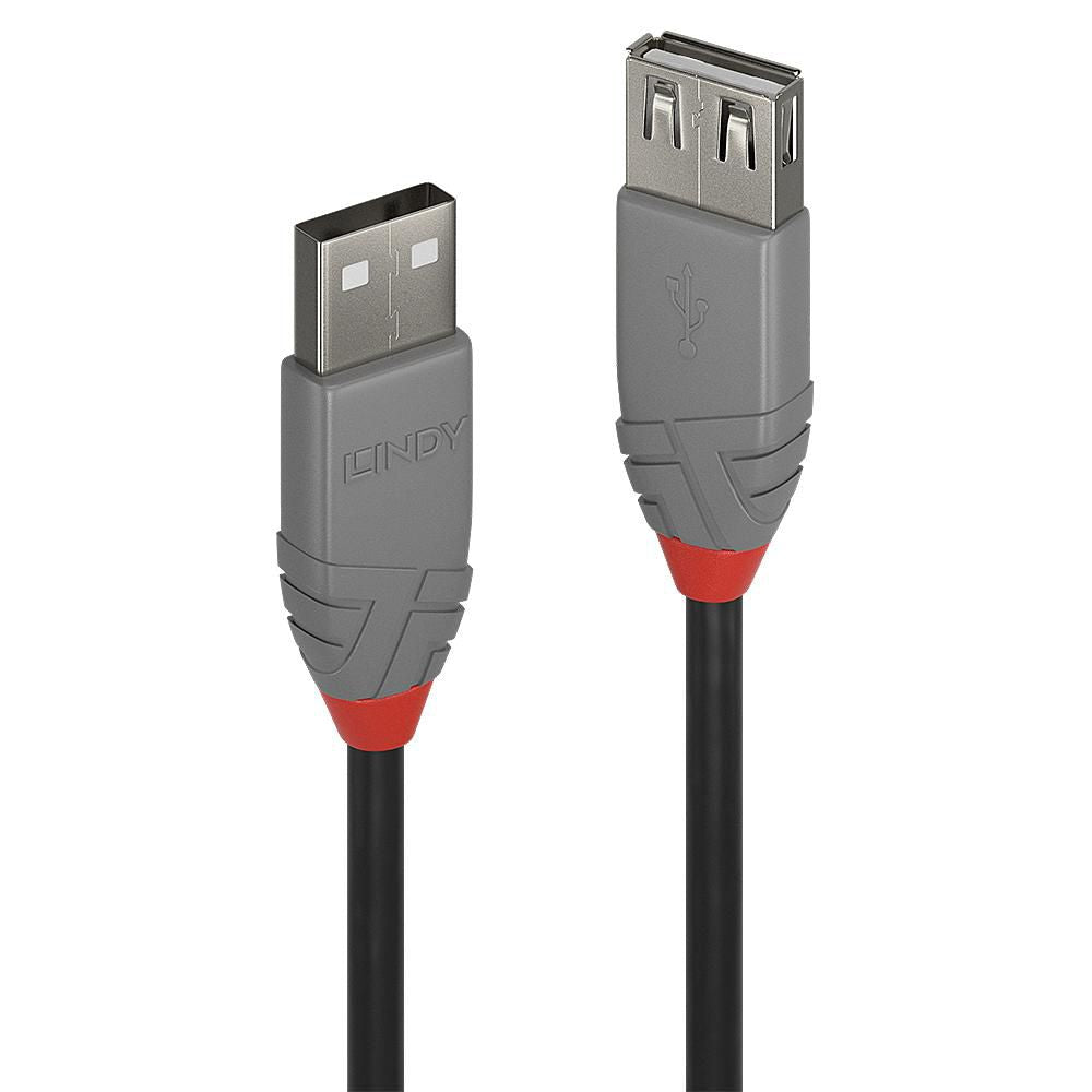 Lindy 36702 cable USB USB 2.0 1 m USB A 0,48 Gbit/s Negro, Gris
