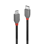 Lindy 36890 cable USB USB 2.0 0,5 m USB C Micro-USB B 0,48 Gbit/s Negro, Gris