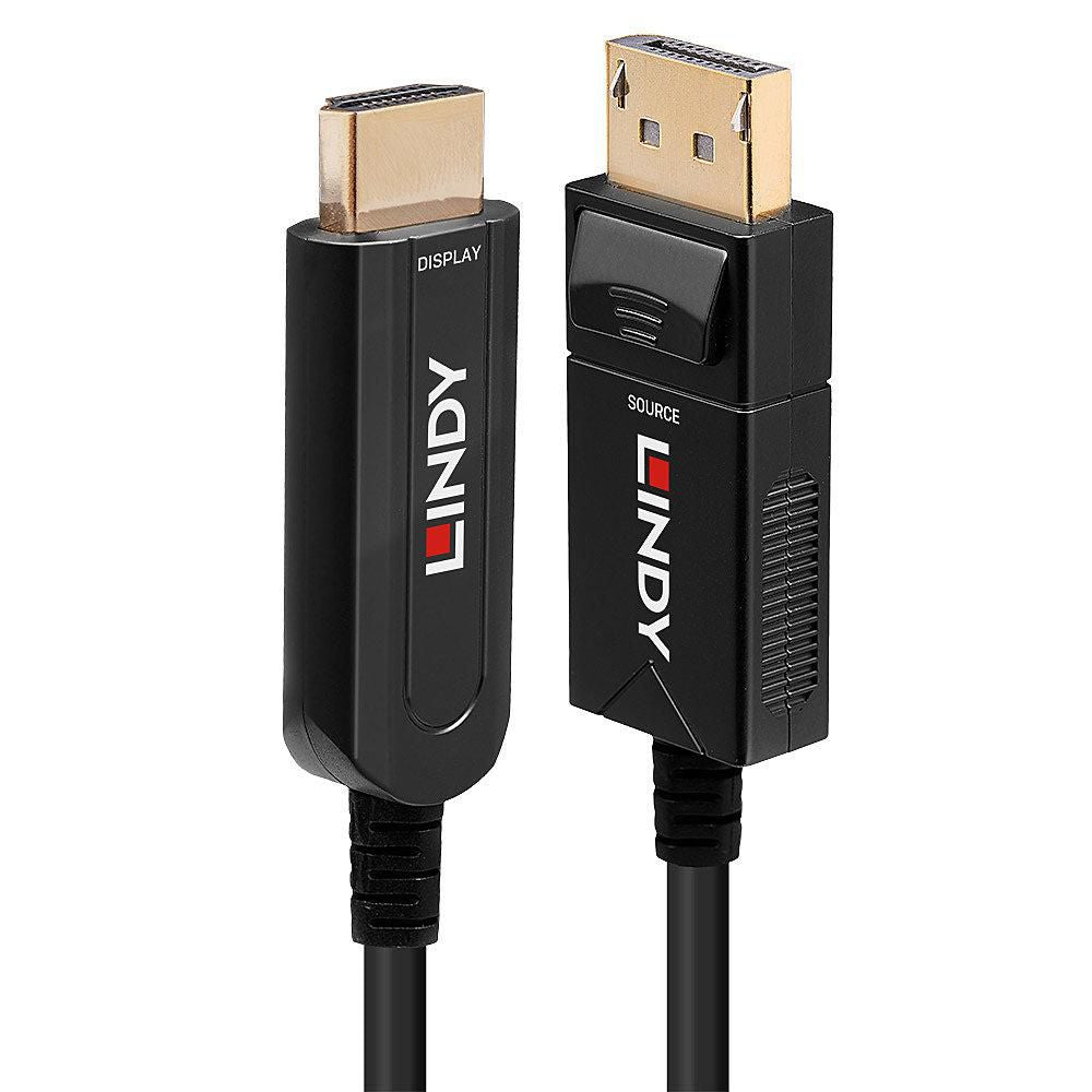 Lindy 38493 adaptador de cable de vídeo 40 m DisplayPort HDMI tipo A (Estándar) Negro