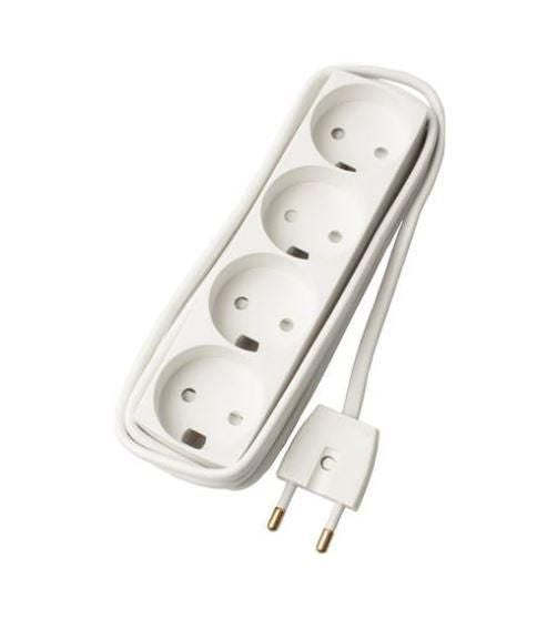 Microconnect GRUELU4H025 base múltiple 5 m 3 salidas AC Blanco