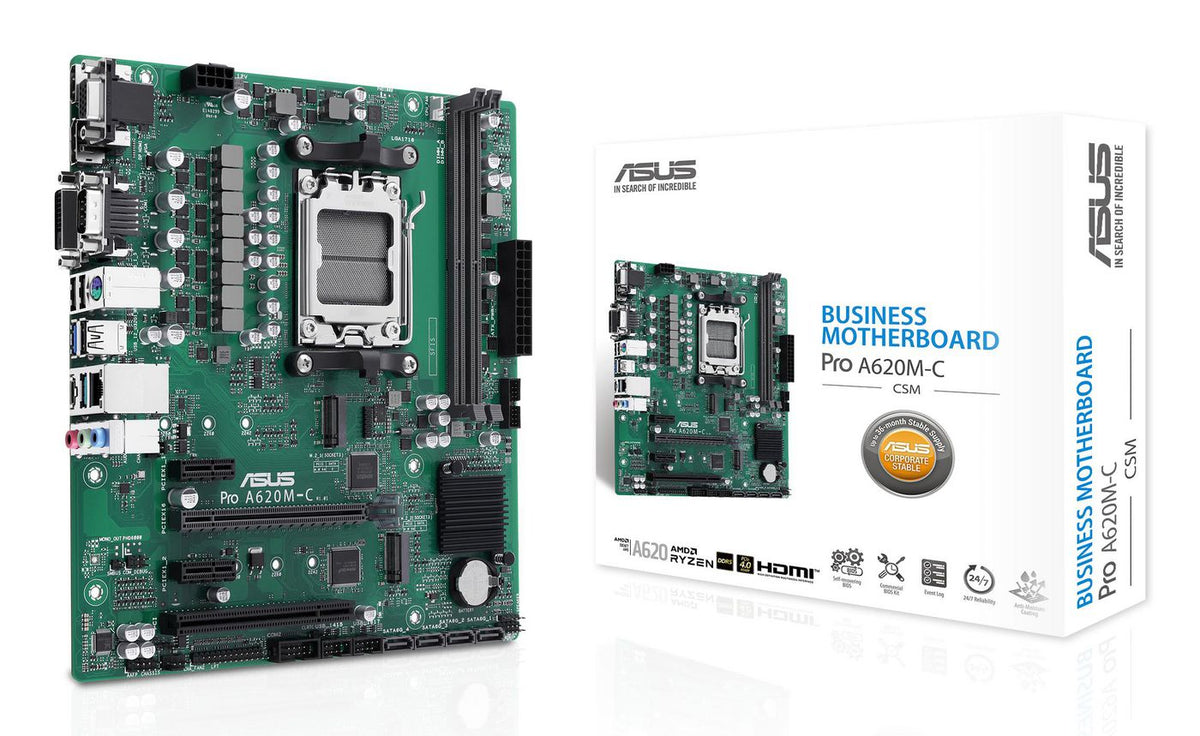 ASUS PRO A620M-C-CSM AMD A620 Zócalo AM5 micro ATX