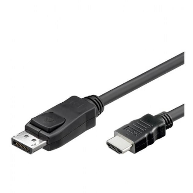 Techly ICOC-DSP-H-010 adaptador de cable de vídeo 1 m DisplayPort HDMI tipo A (Estándar) Negro
