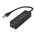 Techly IDATA-USB-ETGIGA-3U2 base para portátil y replicador de puertos USB 3.2 Gen 1 (3.1 Gen 1) Type-A Negro
