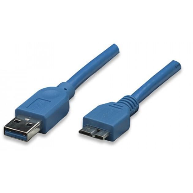 Techly ICOC-MUSB3-A-020 cable USB USB 3.2 Gen 1 (3.1 Gen 1) 1,5 m USB A Micro-USB B 5 Gbit/s Azul